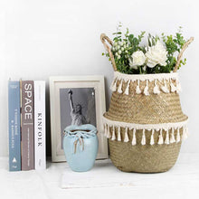 Load image into Gallery viewer, tassel storage basket