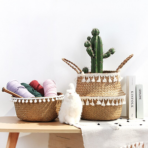 seagrass basket with handles