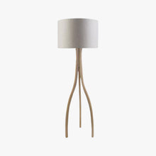 Load image into Gallery viewer, wooden tripod floor lamp
