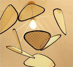 Minimalist Rattan Chandelier