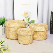 Load image into Gallery viewer,  wicker storage baskets with lids
