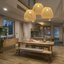 Load image into Gallery viewer, rattan pendant light
