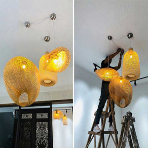 bamboo hanging light