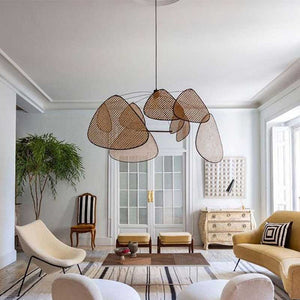 Minimalist Rattan Chandelier