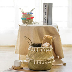 tall seagrass basket