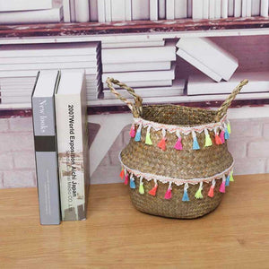 tassel storage basket