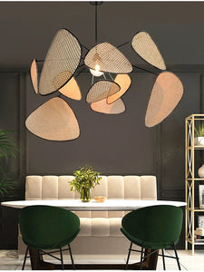 Minimalist Rattan Chandelier