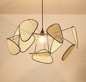 Minimalist Rattan Chandelier