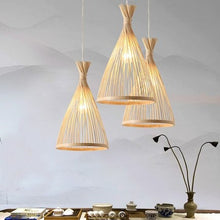 Load image into Gallery viewer, Modern Bamboo Pendant Lamp
