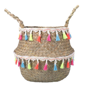 tall seagrass basket